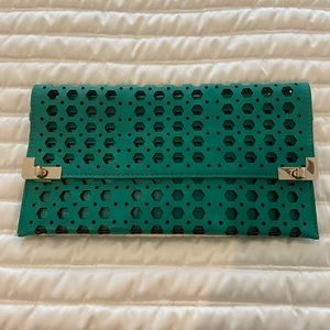 Emerald green clutch
